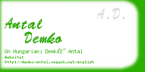 antal demko business card